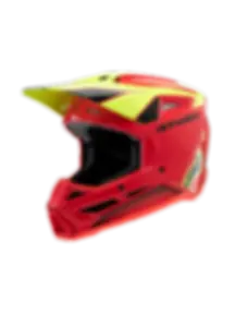 Alpinestars SM3 Youth Fray Helmet - Red/Yellow Fluo/Black Glossy