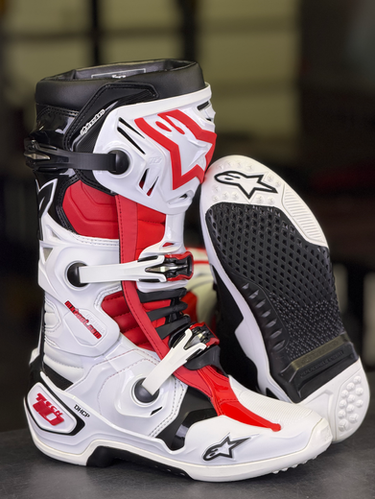 Alpinestars MX27 Tech 10 Boots - White/Black/Red | MxBoot.com