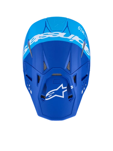 Alpinestars Supertech M10 Flood Helmet - Blue/Black Carbon Glossy