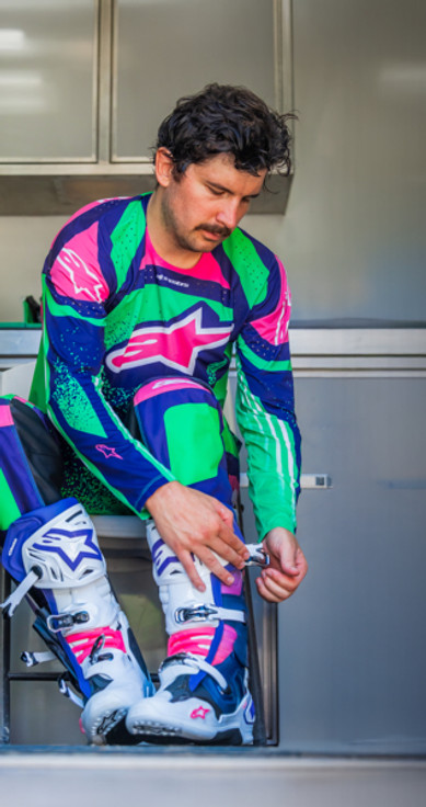 Alpinestars Tech 10 Dirt Bike Boots - White/Pink/Purple 