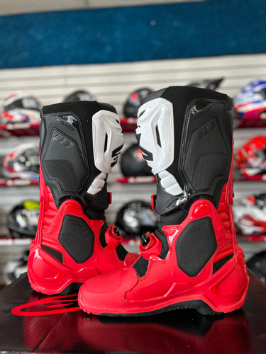 Alpinestars Tech 10 Enduro Boots - Bright Red/Black/White | MxBoot.com
