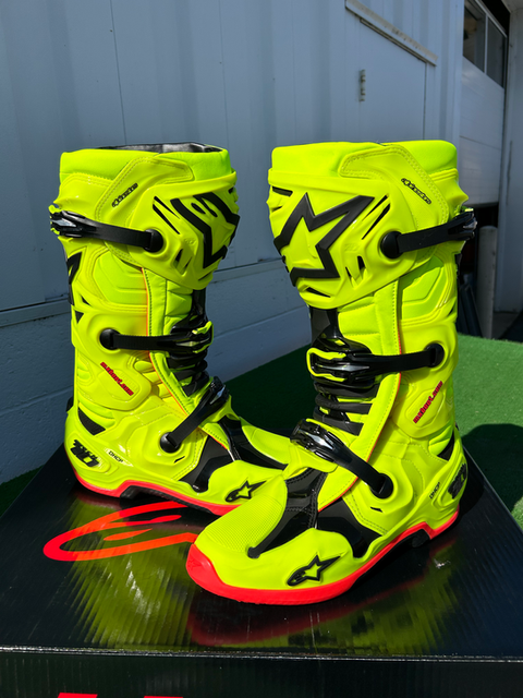 Alpinestars Tech 10 Mx Boots Yellow Fluo/Black/Red Fluo