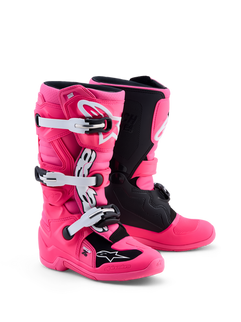 Pink Alpinestars MX27 Tech 7S Youth motocross boots