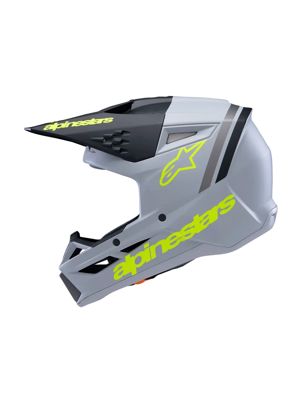 Thumbnail: Alpinestars SM3 Youth Radium Helmet - Gray/Black/Yellow Fluo Matte