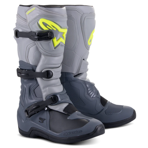 Alpinestars Tech 3 Boots - Dark Gray/Light Gray/Black | MxBoot.com