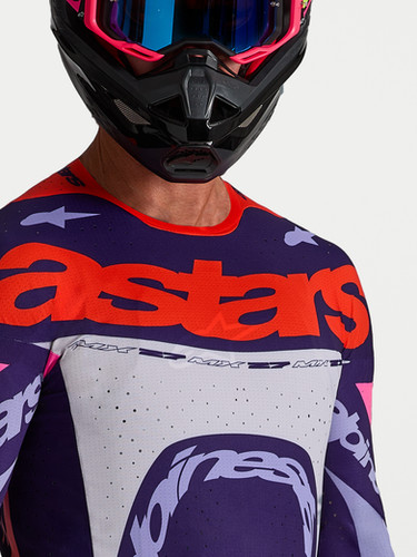 Alpinestars MX27 Supertech Dyna Jersey - Light Violet/Deep Purple