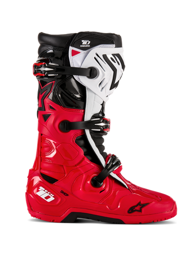 Alpinestars Tech 10 Enduro Boots - Bright Red/Black/White | MxBoot.com