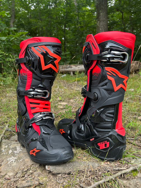 Alpinestars Tech 10 Dirt Bike Boots - Black and Red