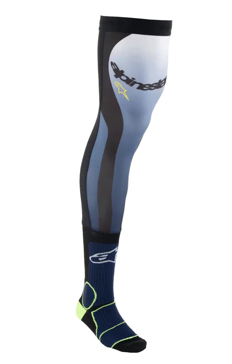 Alpinestars Knee Brace Socks - Night Navy/Yellow Fluo