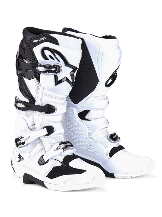 Alpinestars Tech 7 バイクブーツ ホワイト Alpinestars Tech 7 Boots - White/Black | MxBoot.com