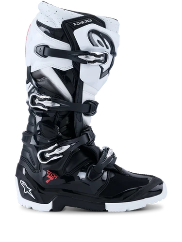 2026 Alpinestars Tech 7 Enduro Boots - Black/White | MxBoot.com