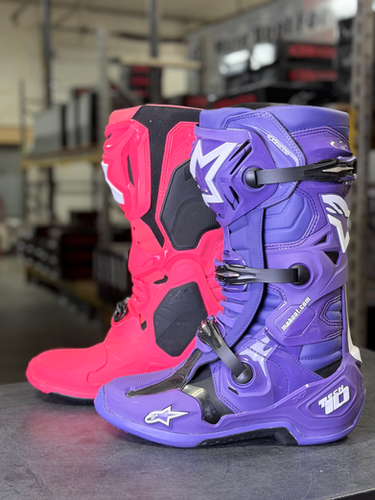 Limited Edition Mismatch Alpinestars Tech 10 Boots - Pink & Purple