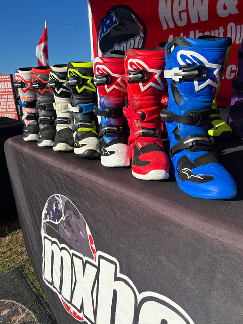 Close-up of Alpinestars Tech 7s youth motocross boots