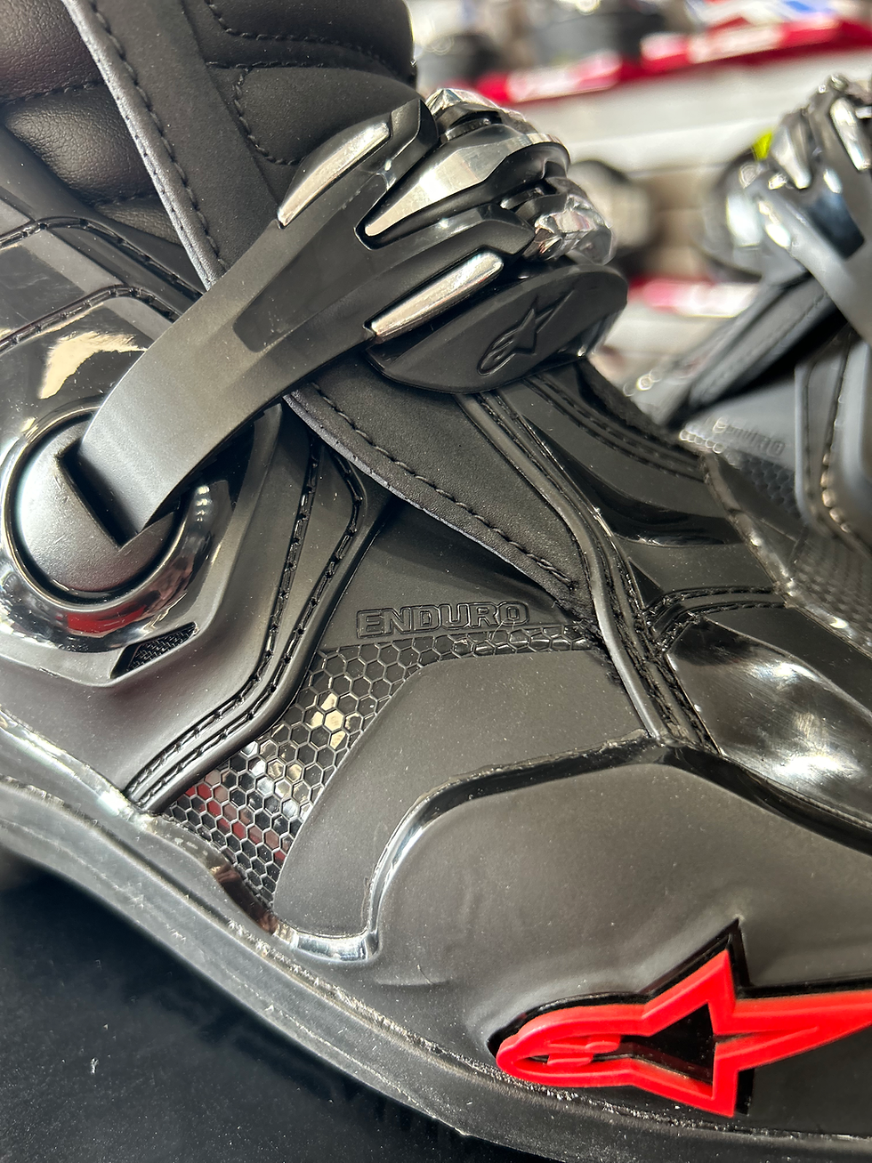 Thumbnail: Alpinestars Tech 10 Enduro MX Boots Black off-road motocross boots with extra flexibility and sole grip