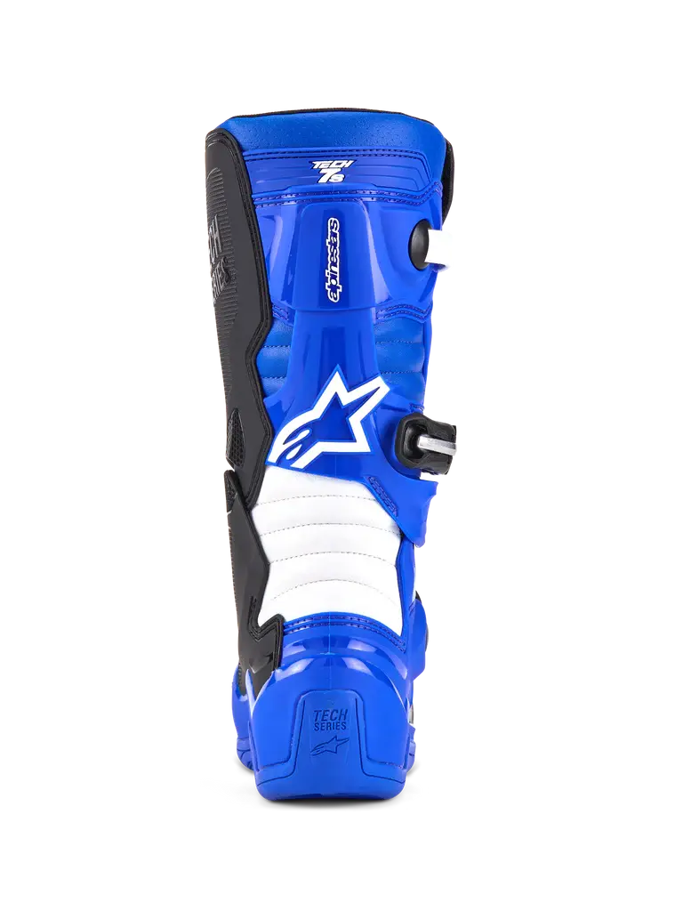 Thumbnail: Alpinestars Youth Tech 7S Boots Blue motocross youth boots with flexibility, ankle support, and comfort