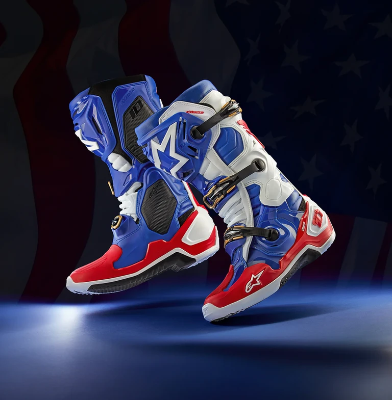 Limited Edition Union Alpinestars Tech 10 Boots - Red/White/Blue