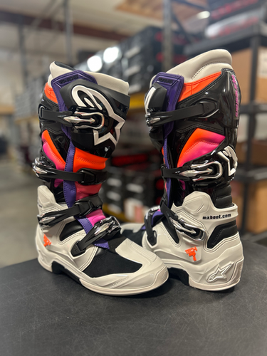 2026 Alpinestars Tech 7 Boots - Black/Gray/Orange/Magenta