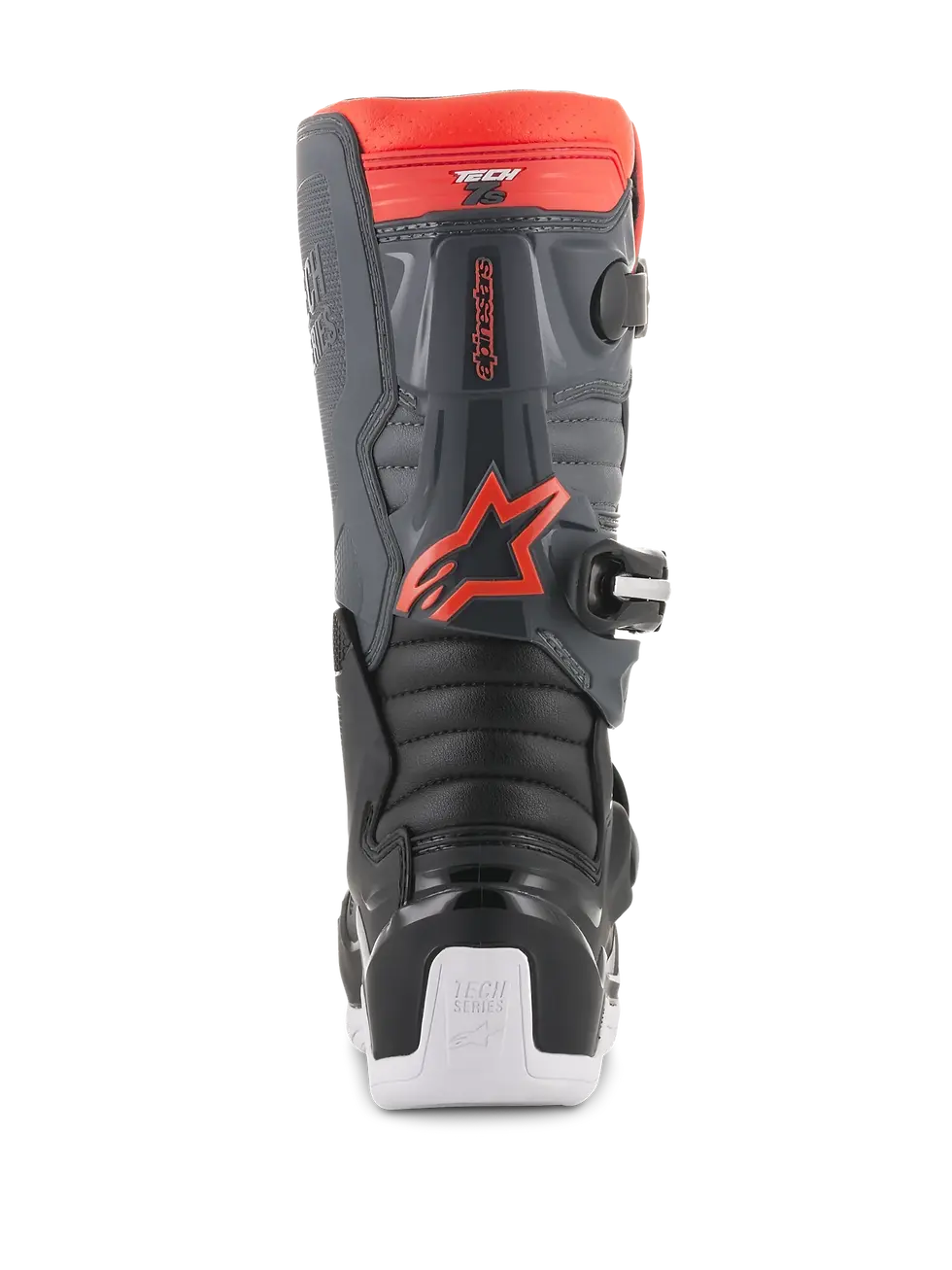 Thumbnail: Alpinestars Youth Tech 7S Boots motocross Gray and orange youth boots with flexibility, ankle support, and comfort