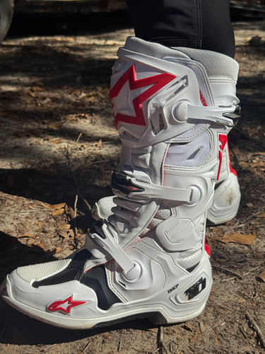 Alpinestars Tech 10 Supervented Boots - White/Red | MxBoot.com