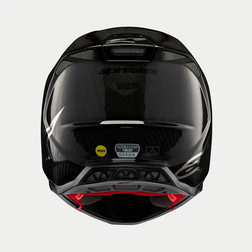 Thumbnail: Alpinestars Supertech M10 Fame Helmet - Black Carbon Matte & Glossy