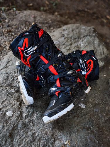 2026 Tech 7 Enduro Drystar® Boots - Black/Red Fluo/White | MxBoot.com