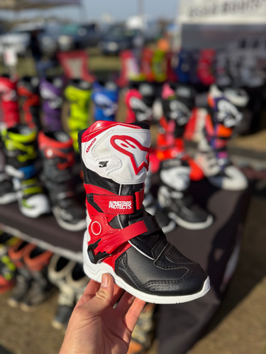 Alpinestars Tech 3s Kids Boots - White/Black/Bright Red | MxBoot.com