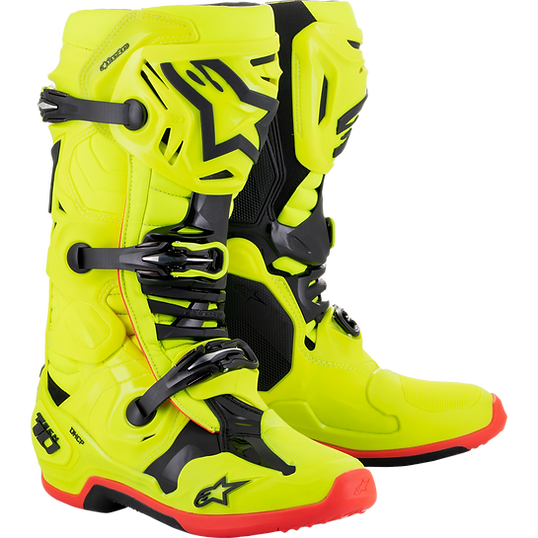 Alpinestars Tech 10 Boots - Flo Yellow/Black/Flo Red