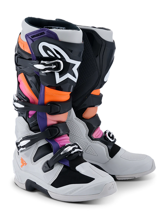 チカ 2026 Alpinestars Tech 7 Boots - Black/Gray/Orange/ Magenta