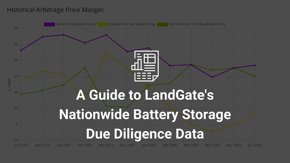 A Developer's Guide to LandGate's Nationwide Battery Storage Due Diligence Data