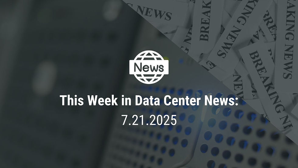this week in data center news