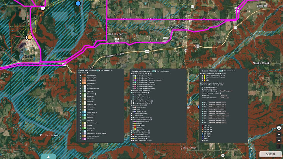 Available Power, Fiber Optics, & Building Constraints Data Layers on the LandGate Platform