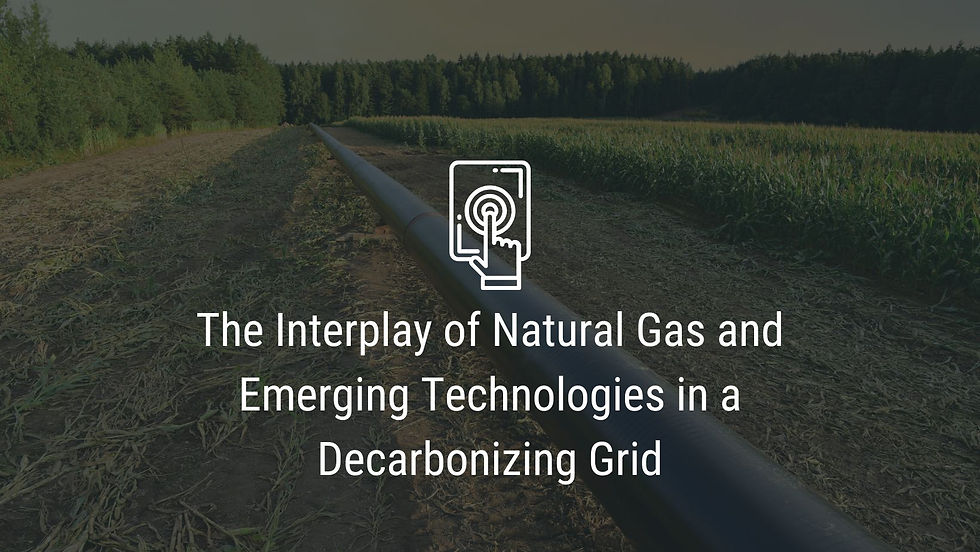 The Interplay of Natural Gas and Emerging Technologies in a Decarbonizing Grid
