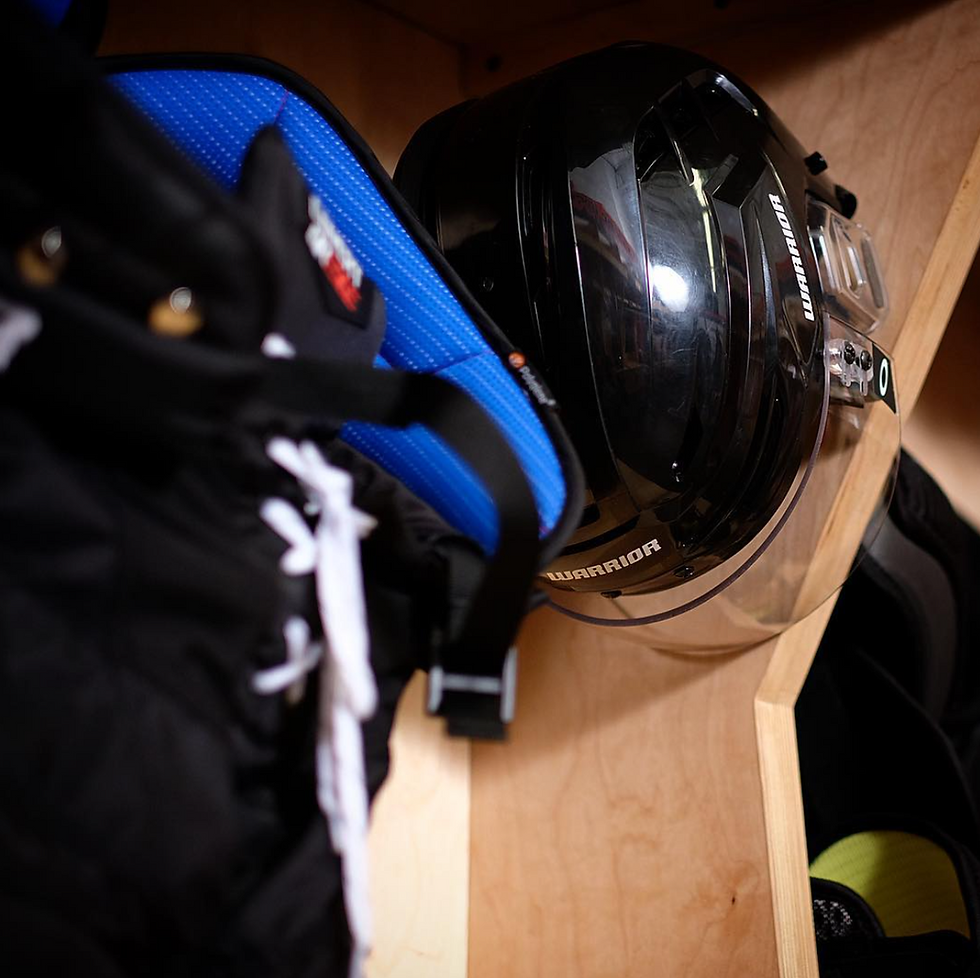 Warrior hockey helmet