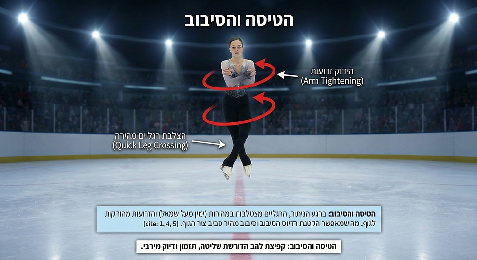 אינפוגרפיקה של הטיסה והסיבוב