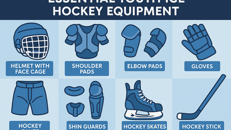 ציוד חובה לשחקני הוקי קרח לנוער לשמירה על בטיחות ונוחות בביצועים גבוהים