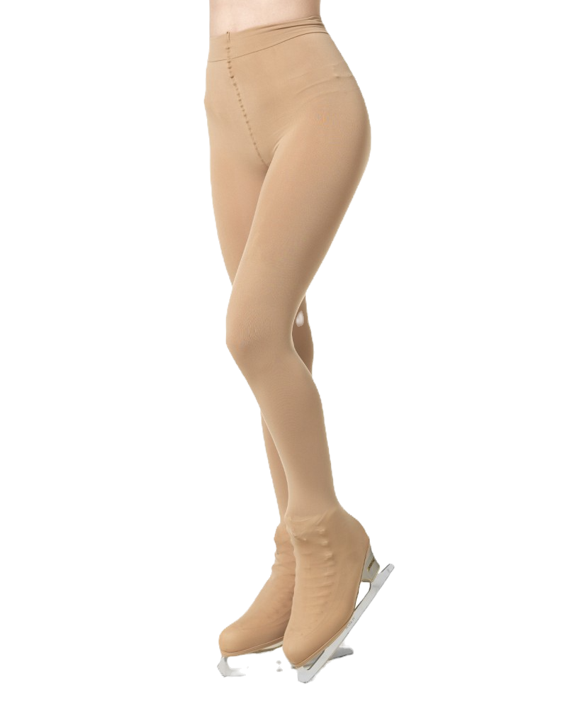 גרביונים בצבע עור עם נעלי החלקה. Ice Zone Pro. מושלם להחלקה על הקרח.