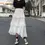 Thumbnail: Qiukichonson Midi Long Skirts Womens Maxi Skirt Goth Lolita Summer High Waisted