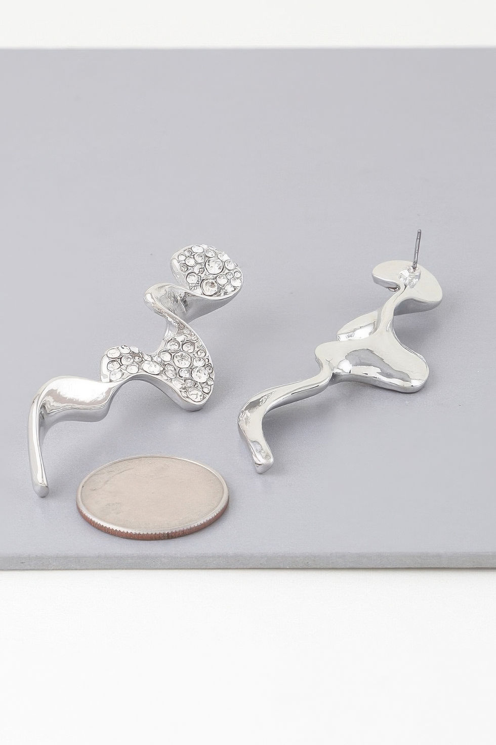 Thumbnail: Jeweled Wave Drop Earrings
