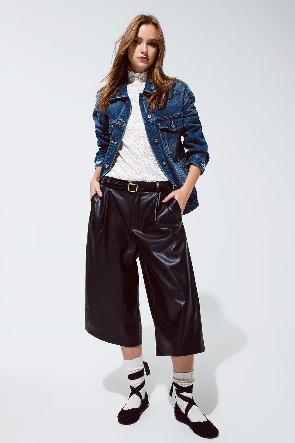 Thumbnail: Boyfriend Relaxed Denim Jacket in Dark Wash