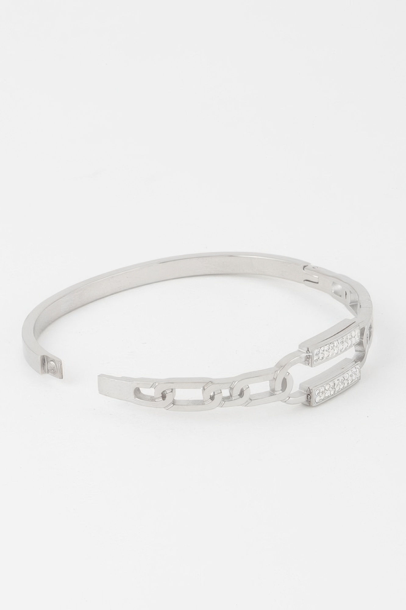 Jeweled Curb Chain Clasp Bracelet 