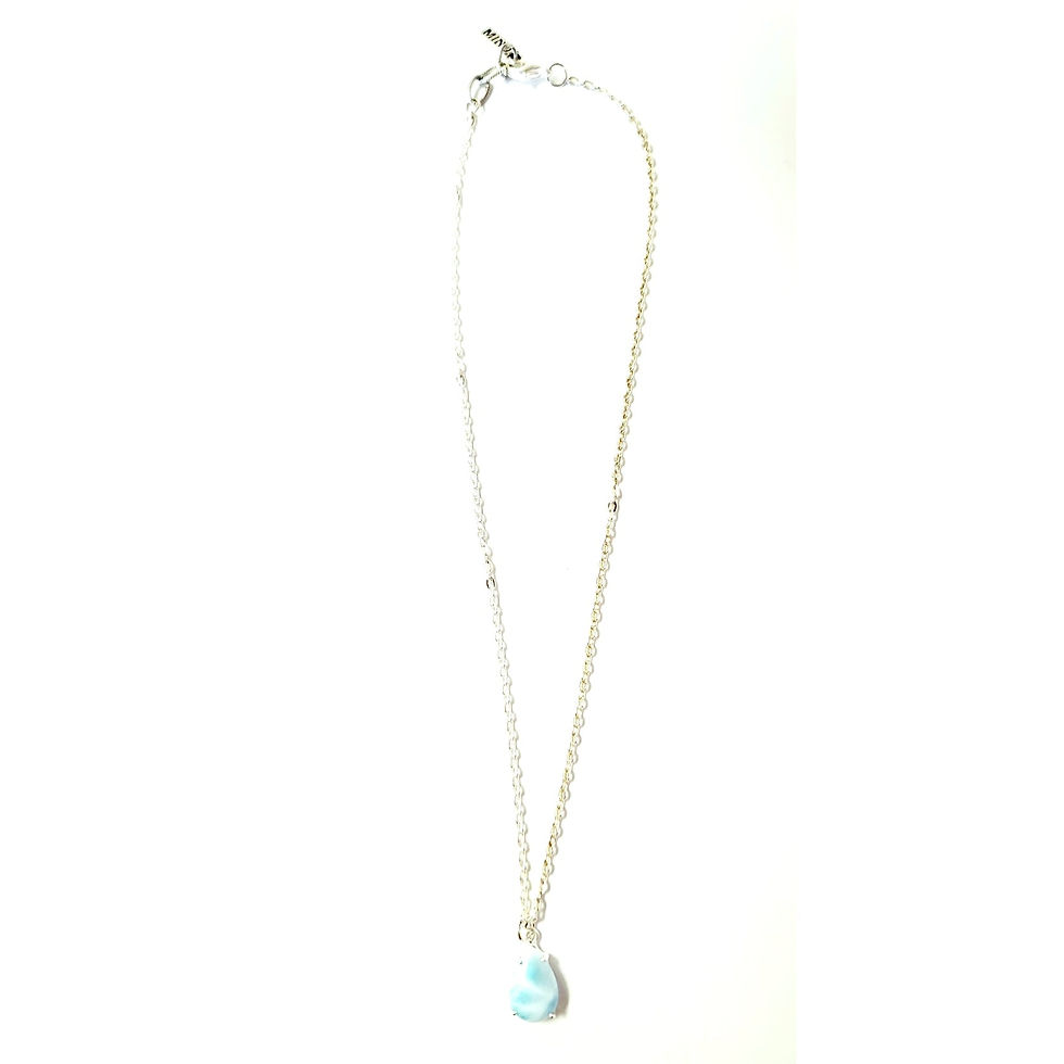Thumbnail: Larimar Necklace - Silver/Gold