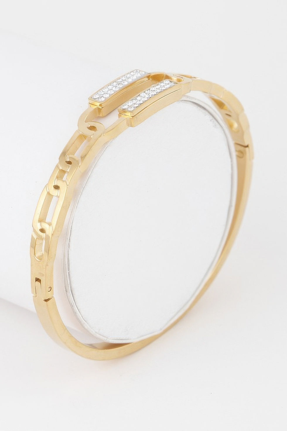 Thumbnail: Jeweled Curb Chain Clasp Bracelet 