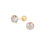 Thumbnail: 14K (58.5%) SOLID GOLD WHITE AURORA CUBIC PIERCING