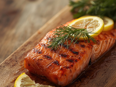 Date Night: Cedar Planked Salmon & Grilled Vegetable Medley