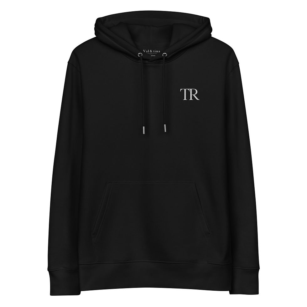 Thumbnail: Black TR trap shooting hoodie with embroidered logo, premium apparel for trap shooters on the range