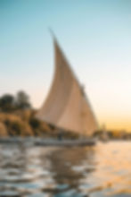 Photo of a sail boat in the Nile River, Egypt