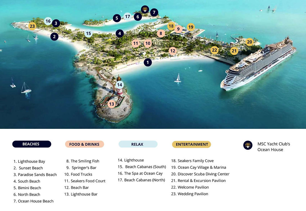 MSC Ocean Cay Marine Reserve Map