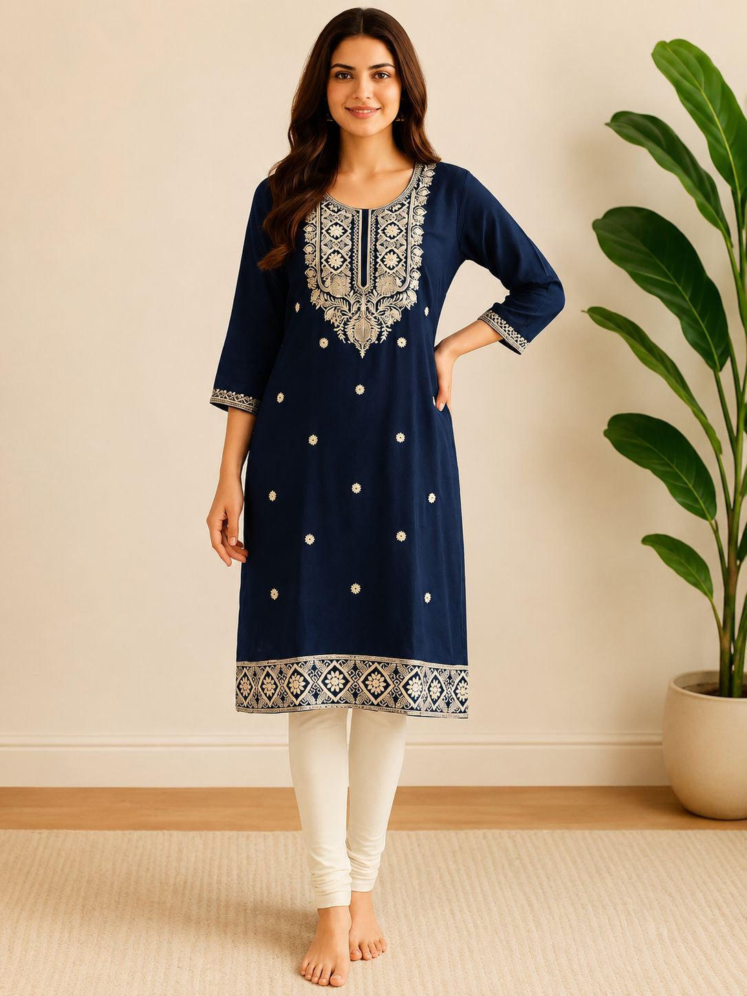 Navy Blue Kurti