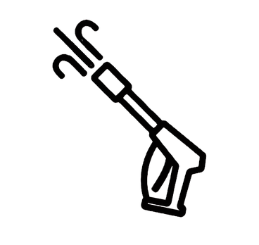 Vector illustration of a pressure washing wand used by Hydrawave Precision Clean in Edmonton