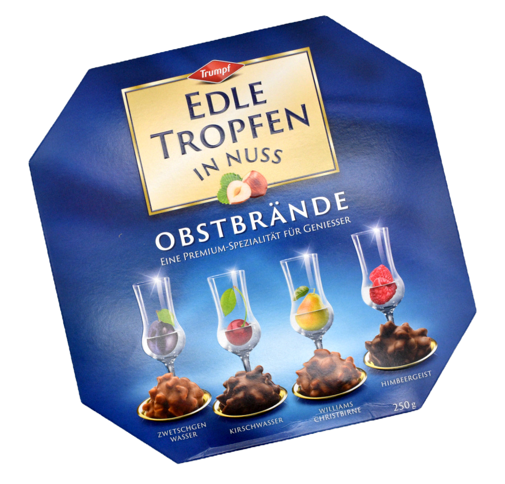 Trumpf Edle Tropfen In Nuss Obstbraende - Fruit Brandy Filled Chocolates (250g)